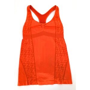Zella Orange Strappy Racerback Athletic Tank Top Small Active Gym Athleisure